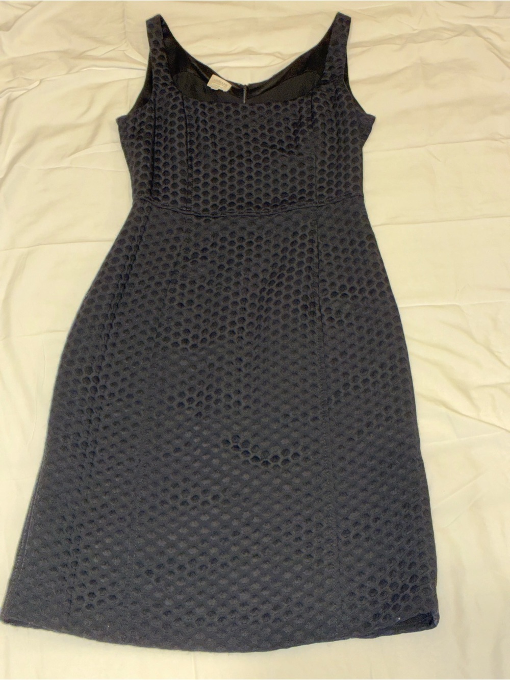 Armani Collezioni Black Honeycomb Sheath Dress
